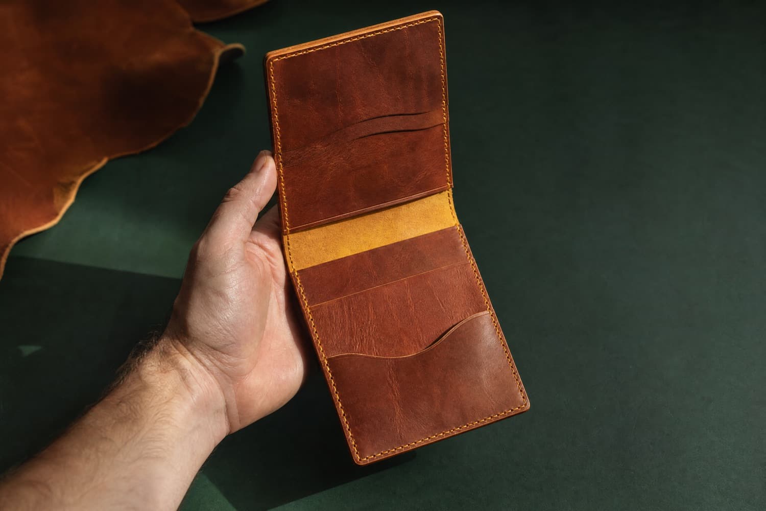 Folio Vertical opened out to show its pockets and slots