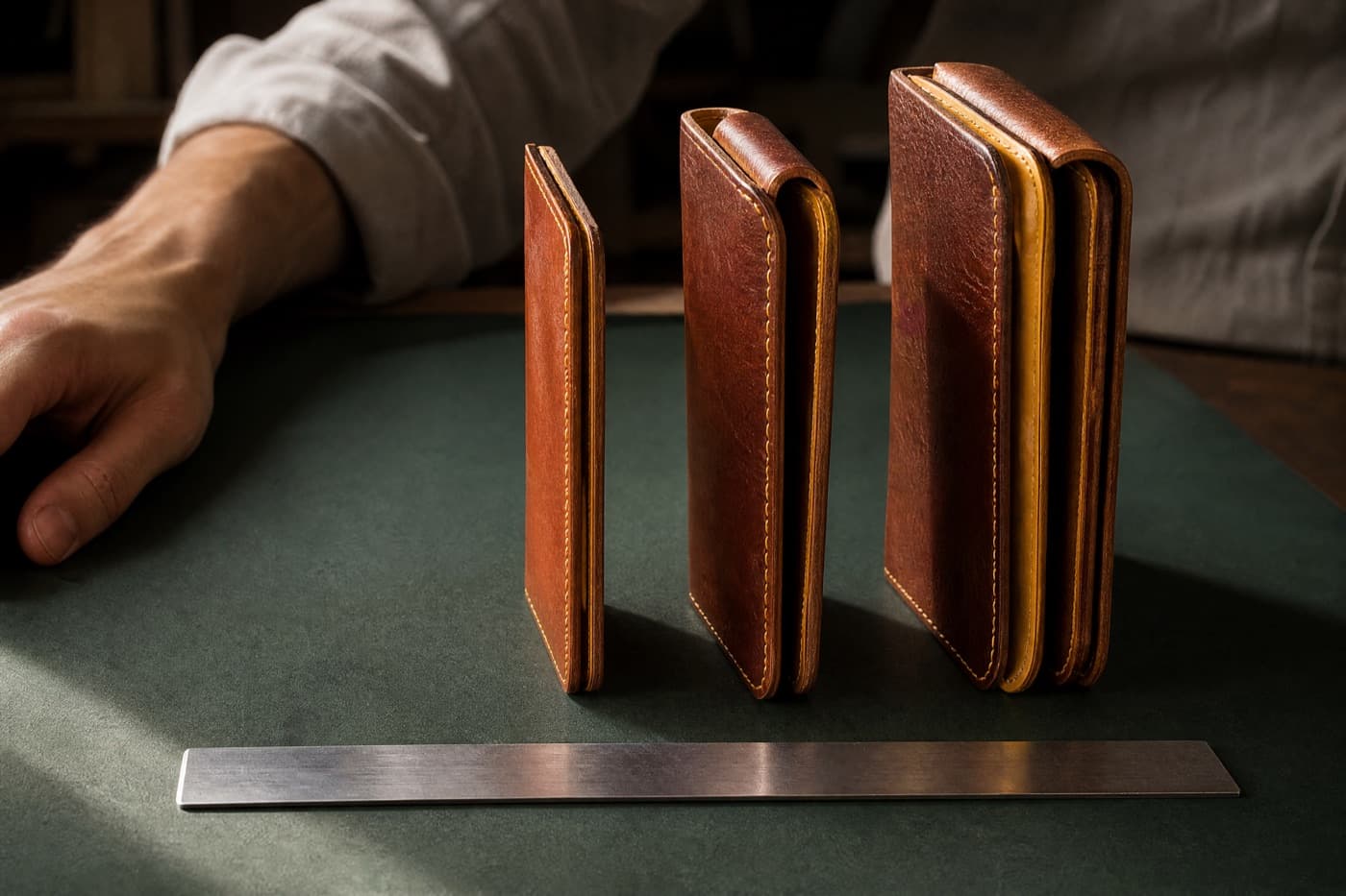 Cover Single Slim seen edge-on beside a rule, showing its measured thickness